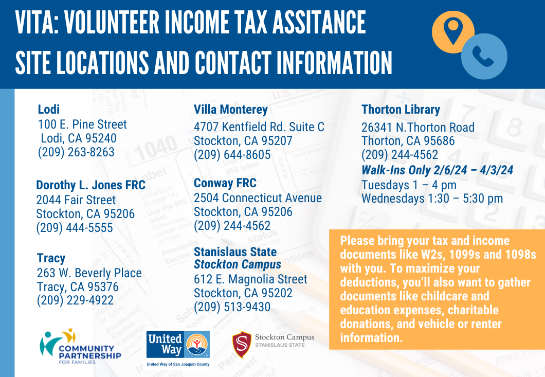 Free Tax Help United Way of San Joaquin County